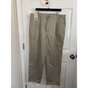 NWT Lee Double Pleat Relaxed Wrinkle Free Khakis 38x29